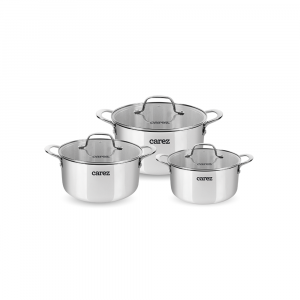 Bộ Nồi Inox Tri-Ply Carez CPC871SI-03 3 món